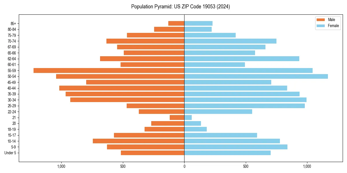 Population pyramid for 