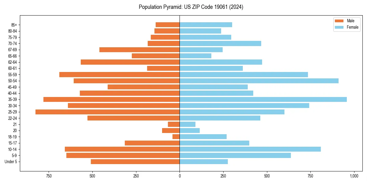 Population pyramid for 