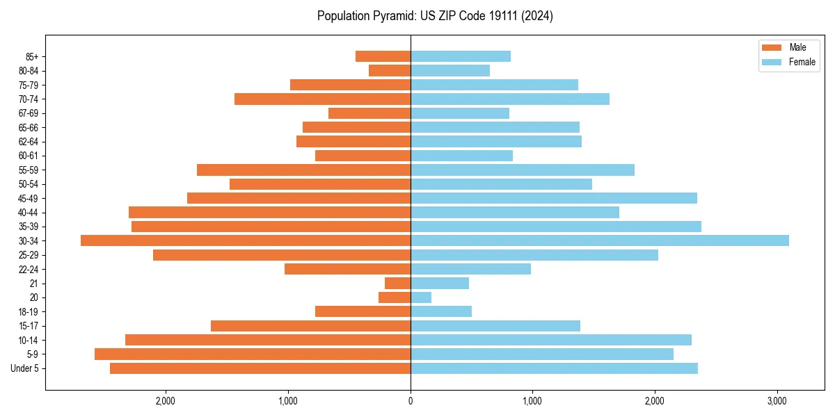 Population pyramid for 