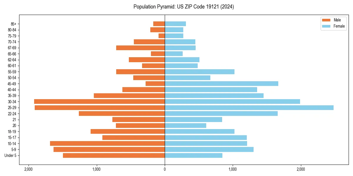Population pyramid for 