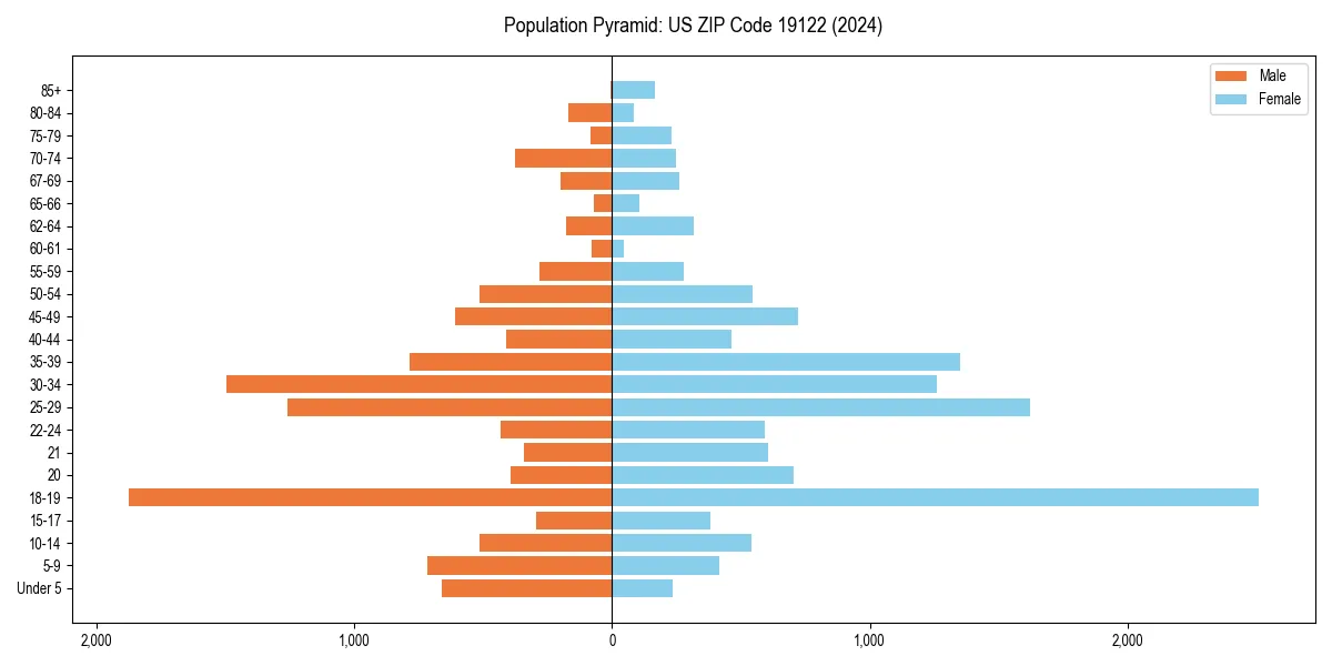 Population pyramid for 