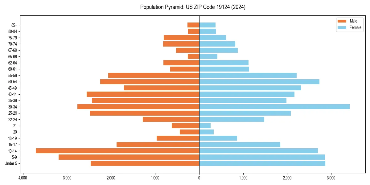 Population pyramid for 