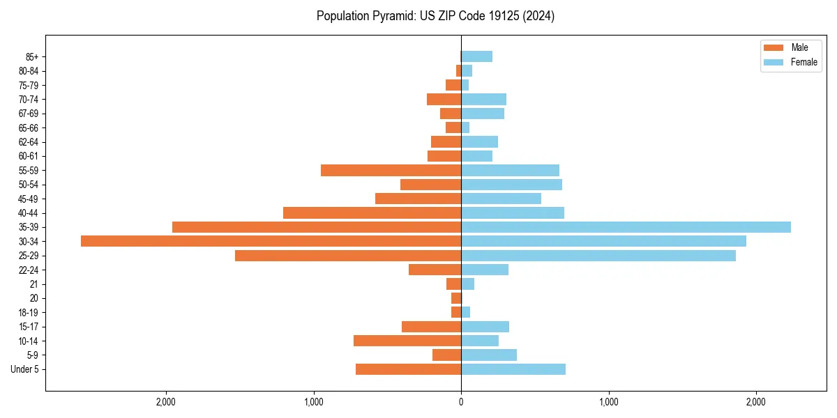 Population pyramid for 