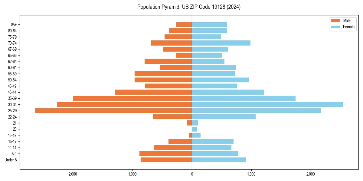 Population pyramid for 