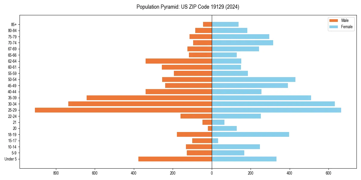 Population pyramid for 
