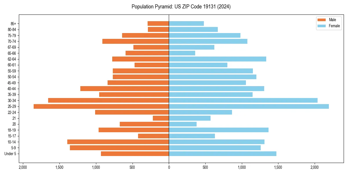 Population pyramid for 