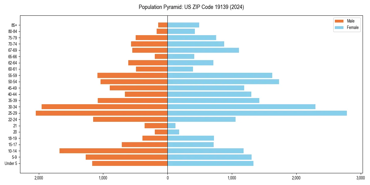 Population pyramid for 