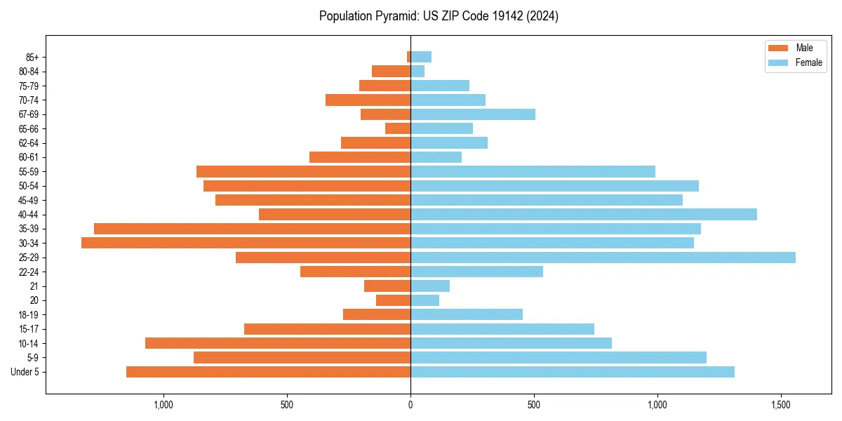 Population pyramid for 