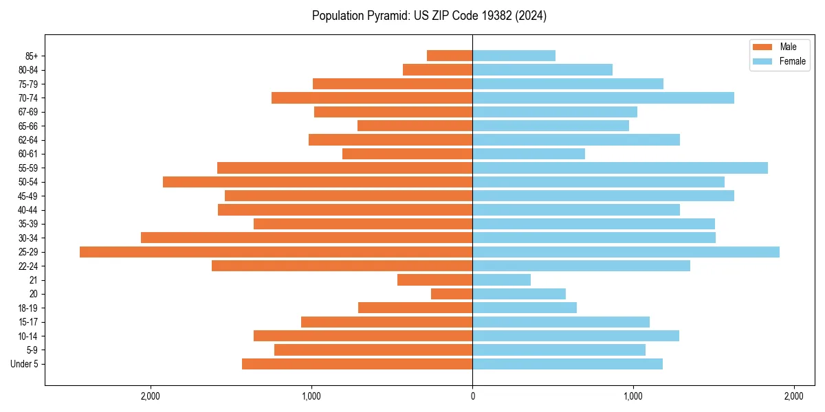 Population pyramid for 