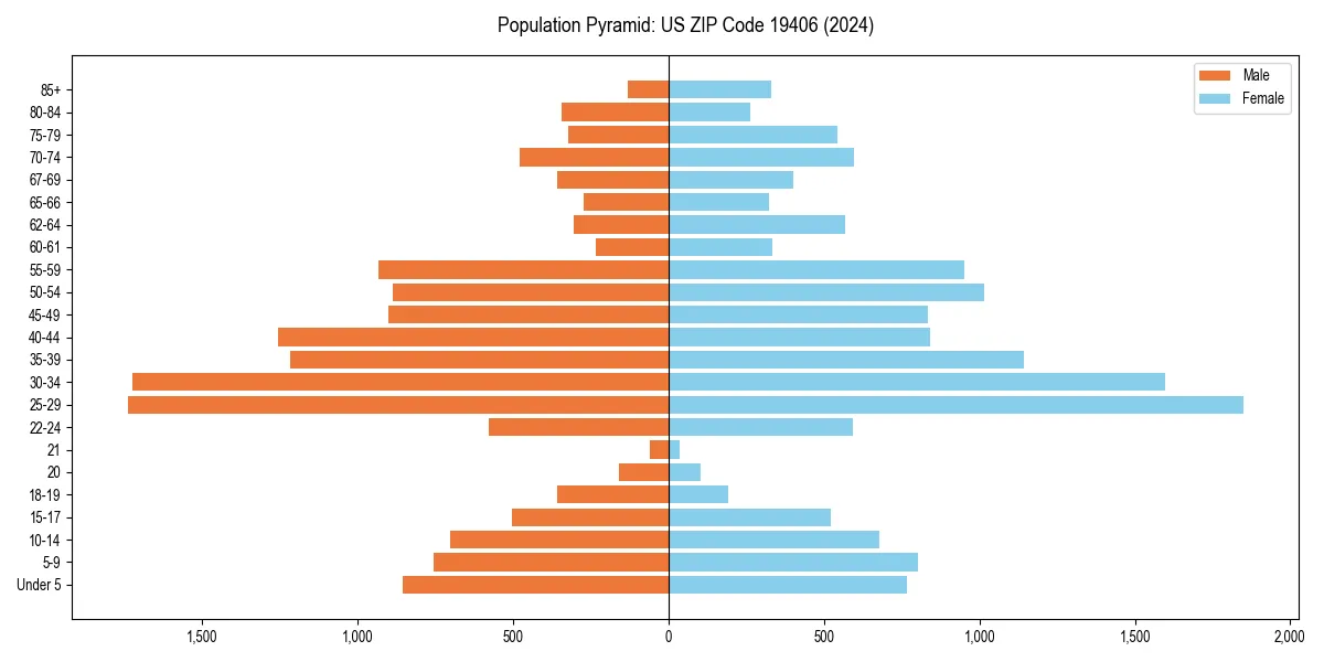 Population pyramid for 