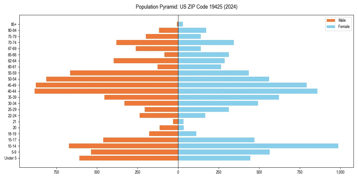 Population pyramid for 