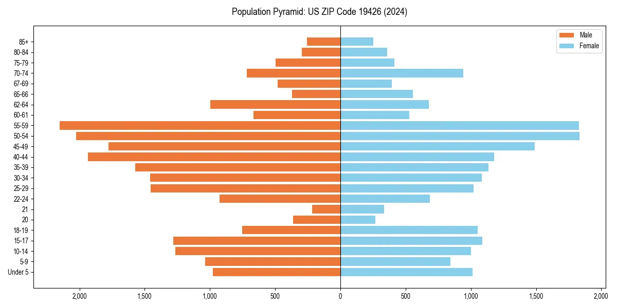 Population pyramid for 