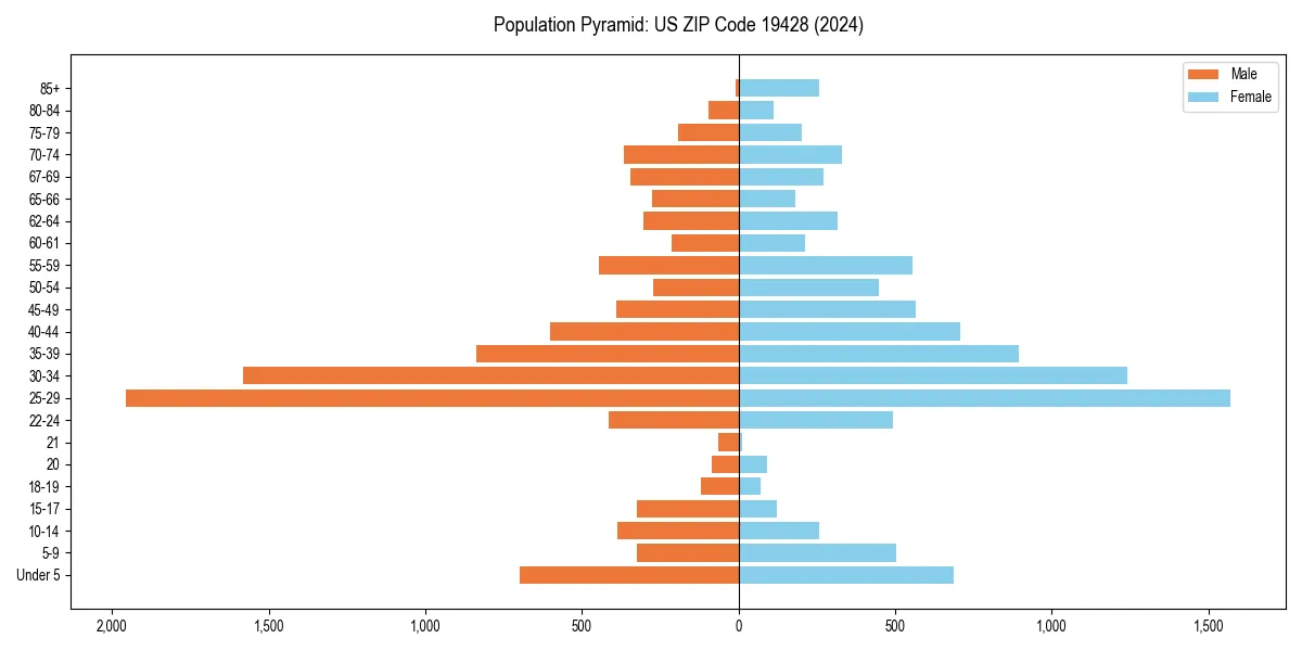 Population pyramid for 