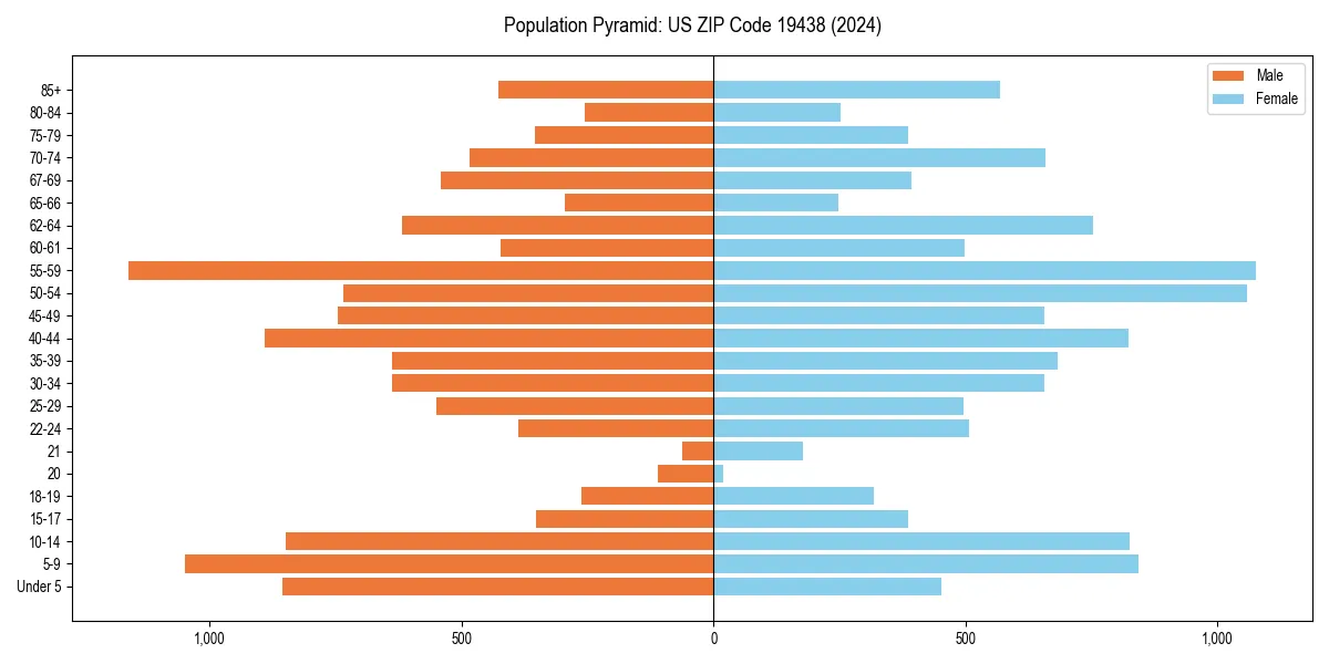 Population pyramid for 