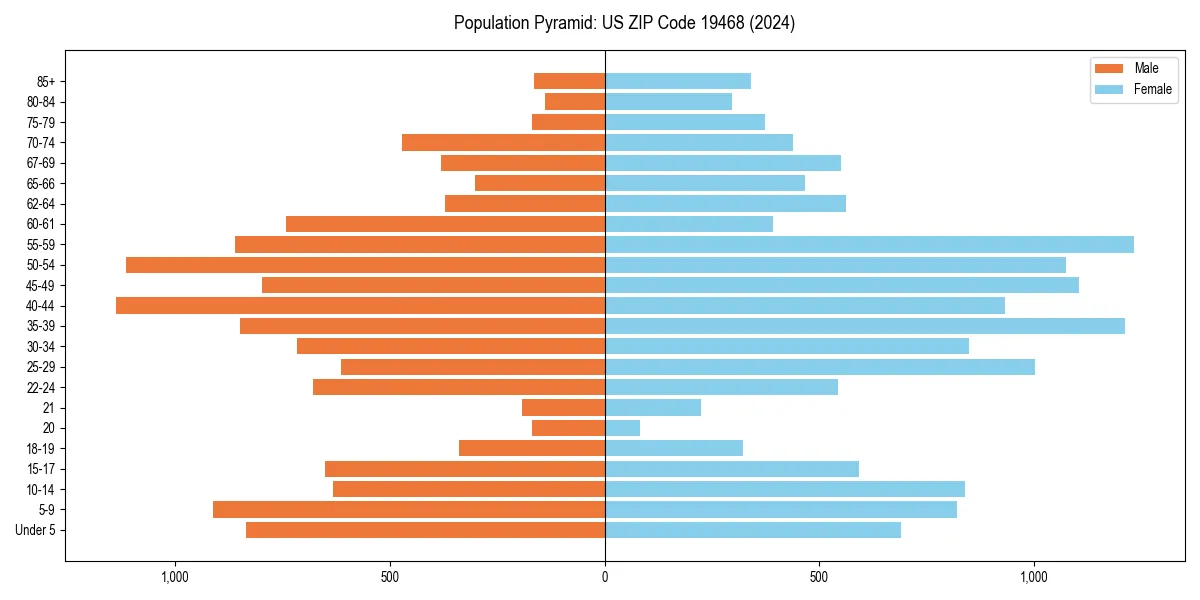 Population pyramid for 