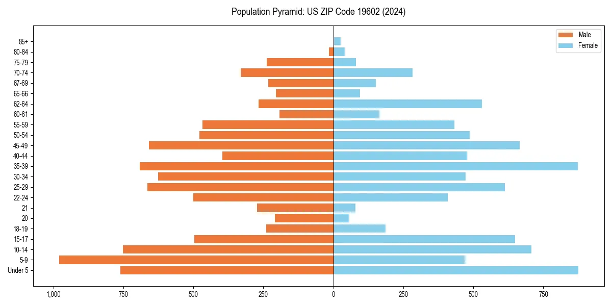 Population pyramid for 
