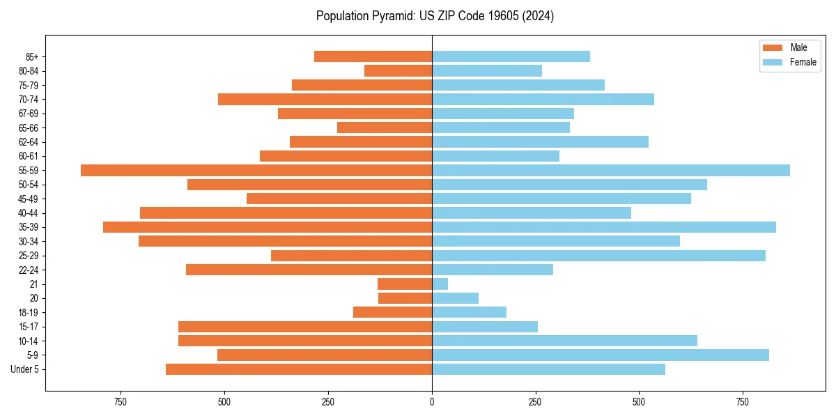 Population pyramid for 