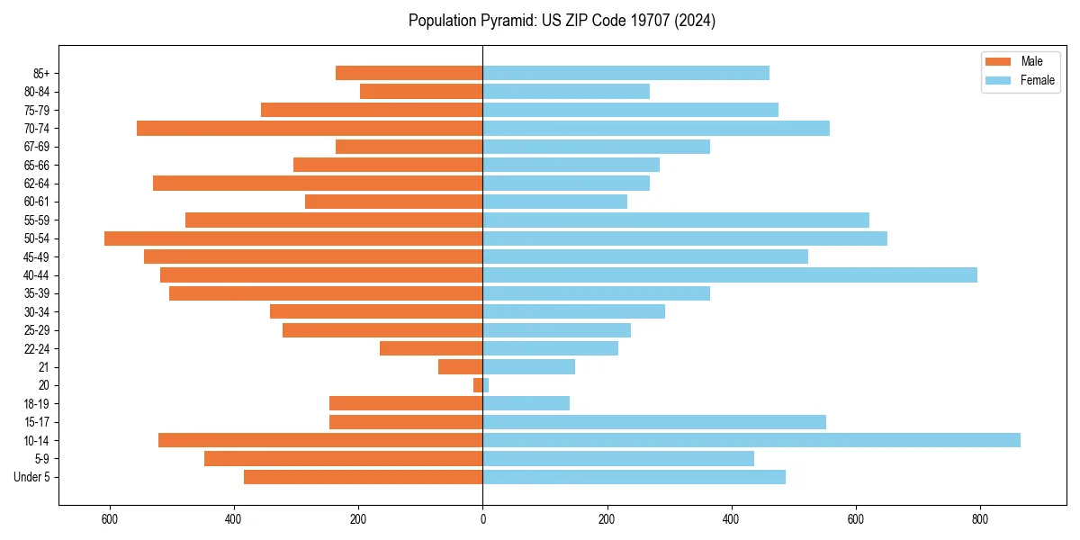 Population pyramid for 