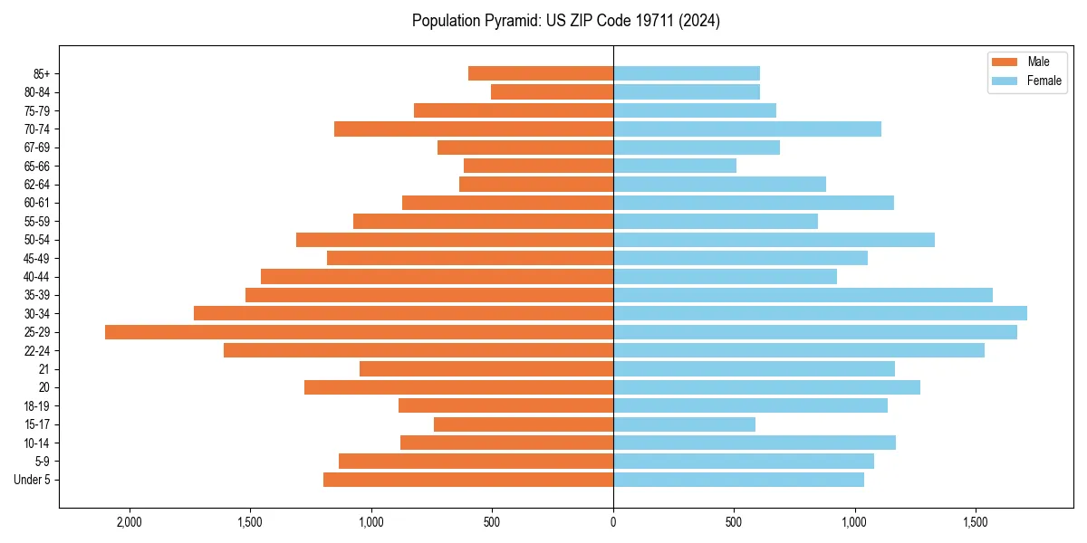 Population pyramid for 