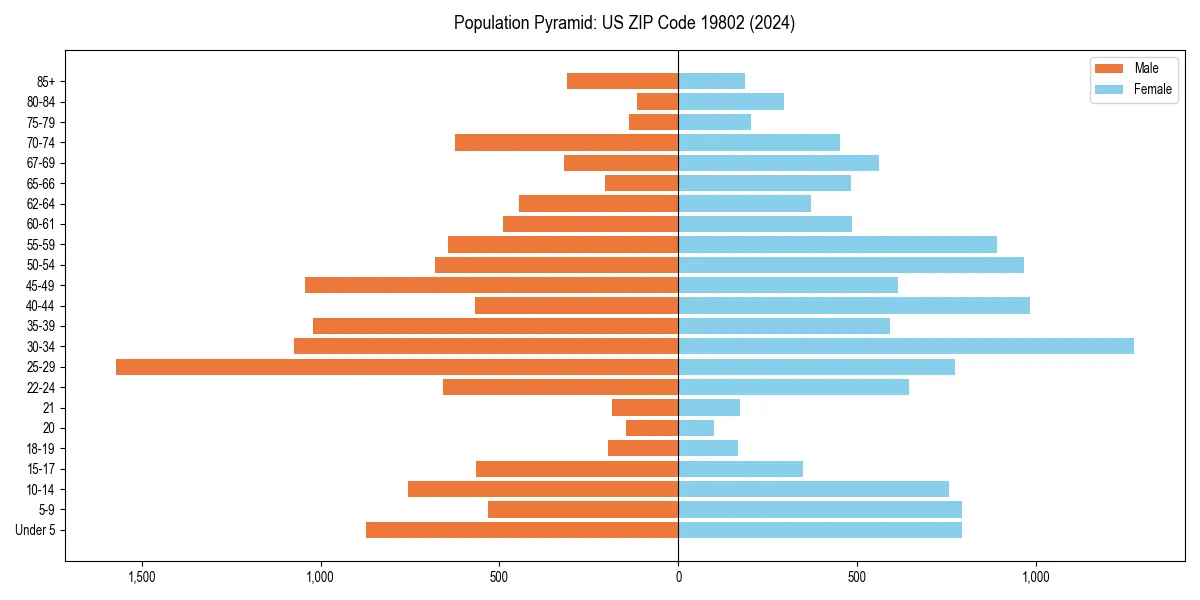 Population pyramid for 