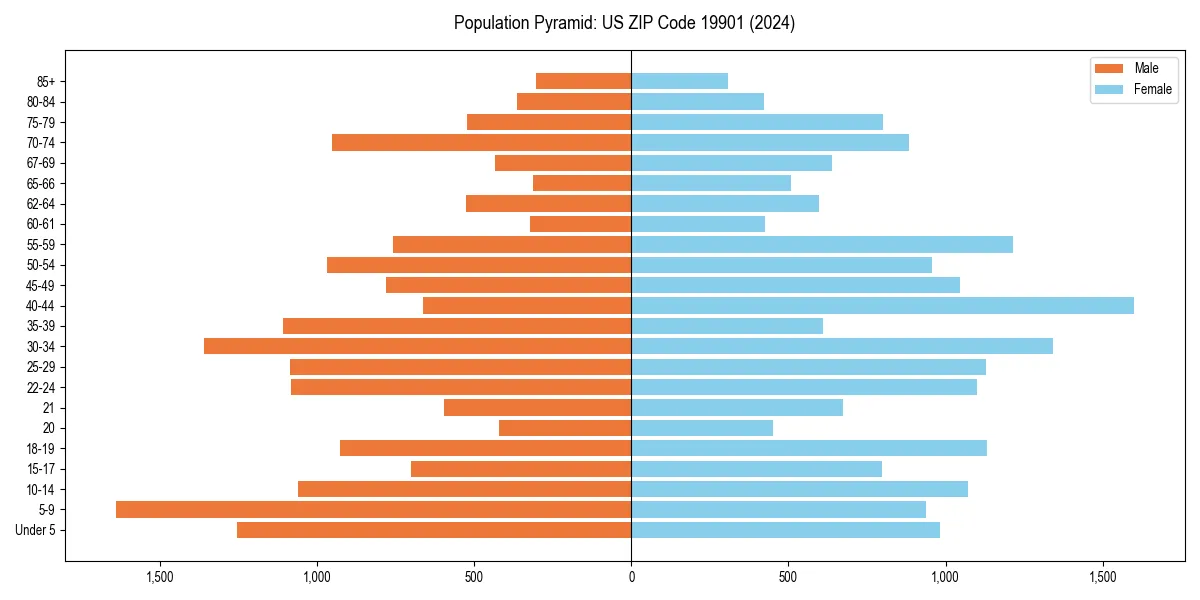 Population pyramid for 