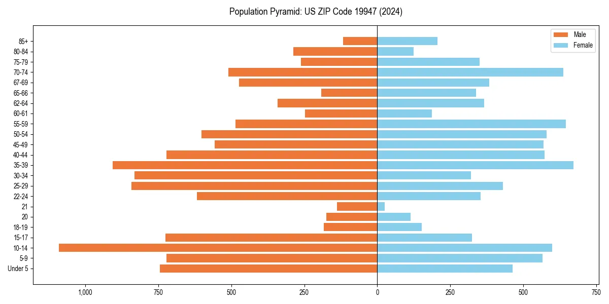 Population pyramid for 