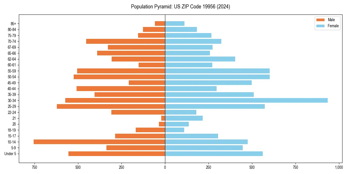 Population pyramid for 