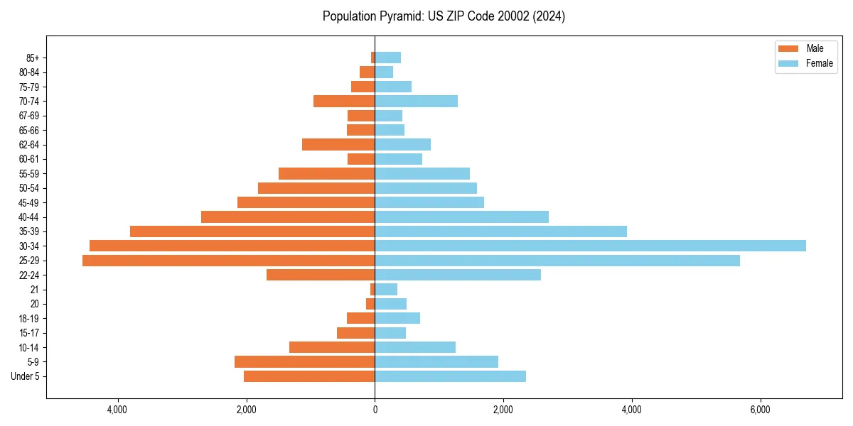 Population pyramid for 