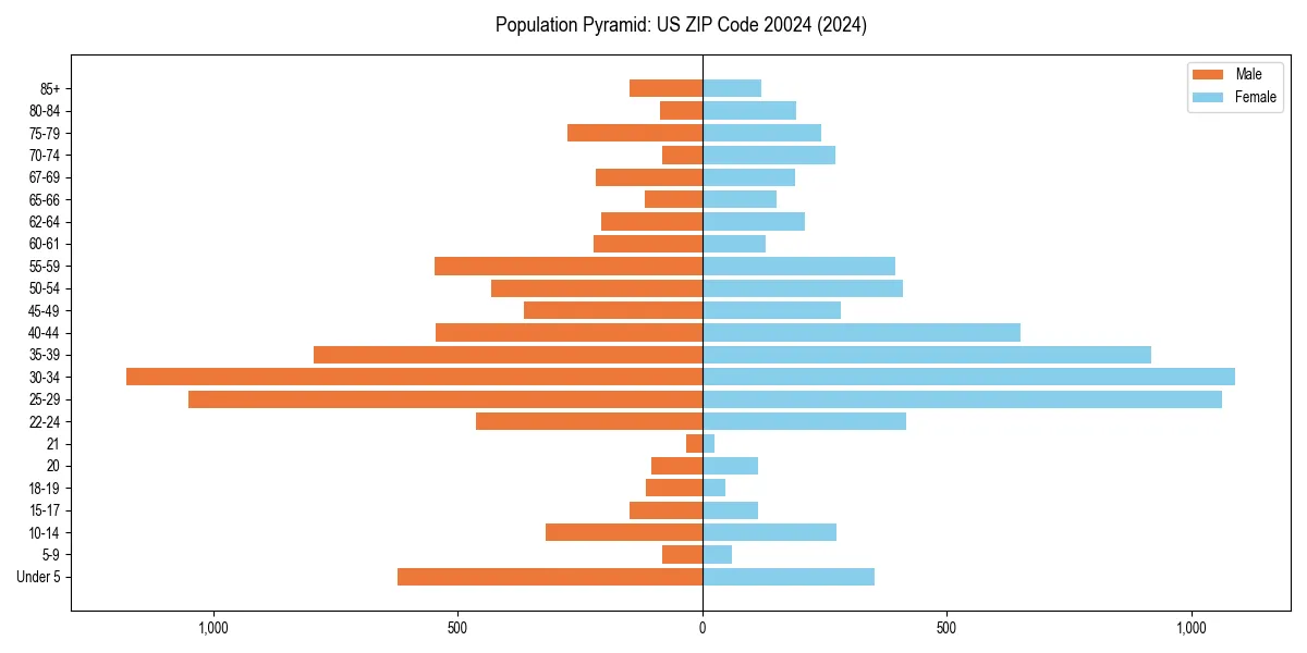 Population pyramid for 