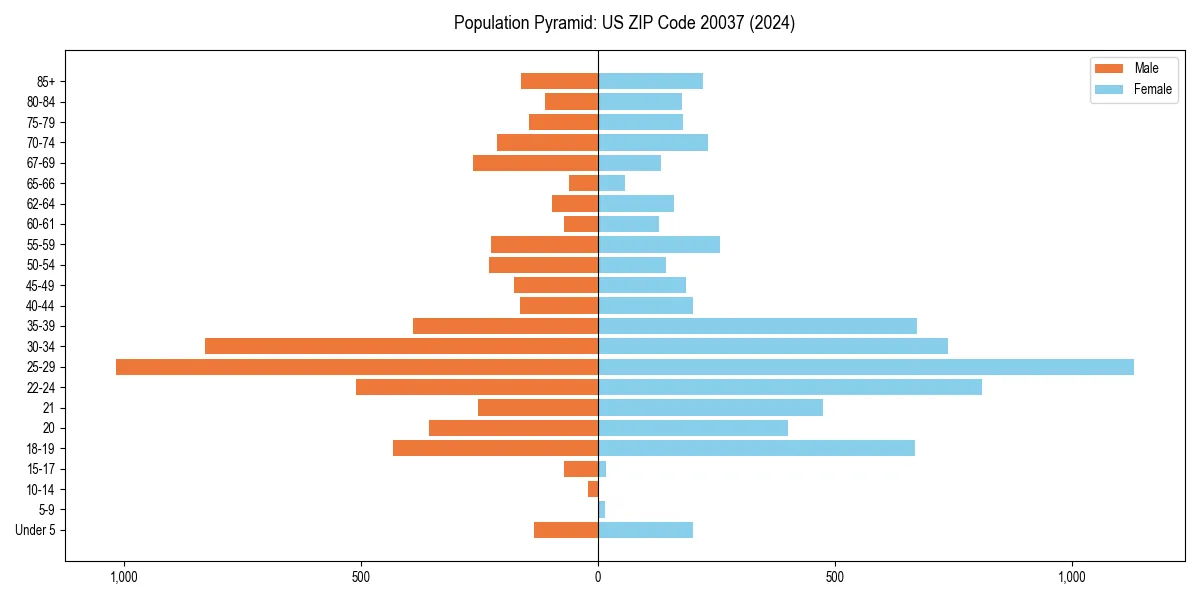 Population pyramid for 
