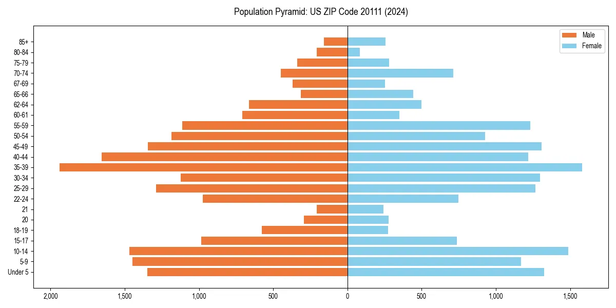 Population pyramid for 