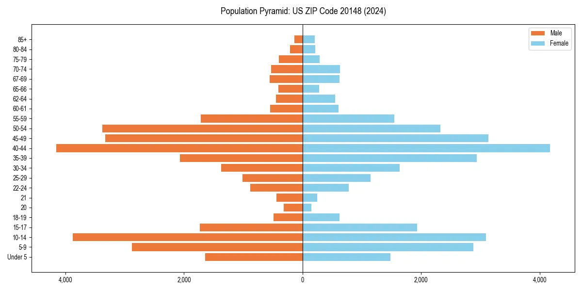 Population pyramid for 