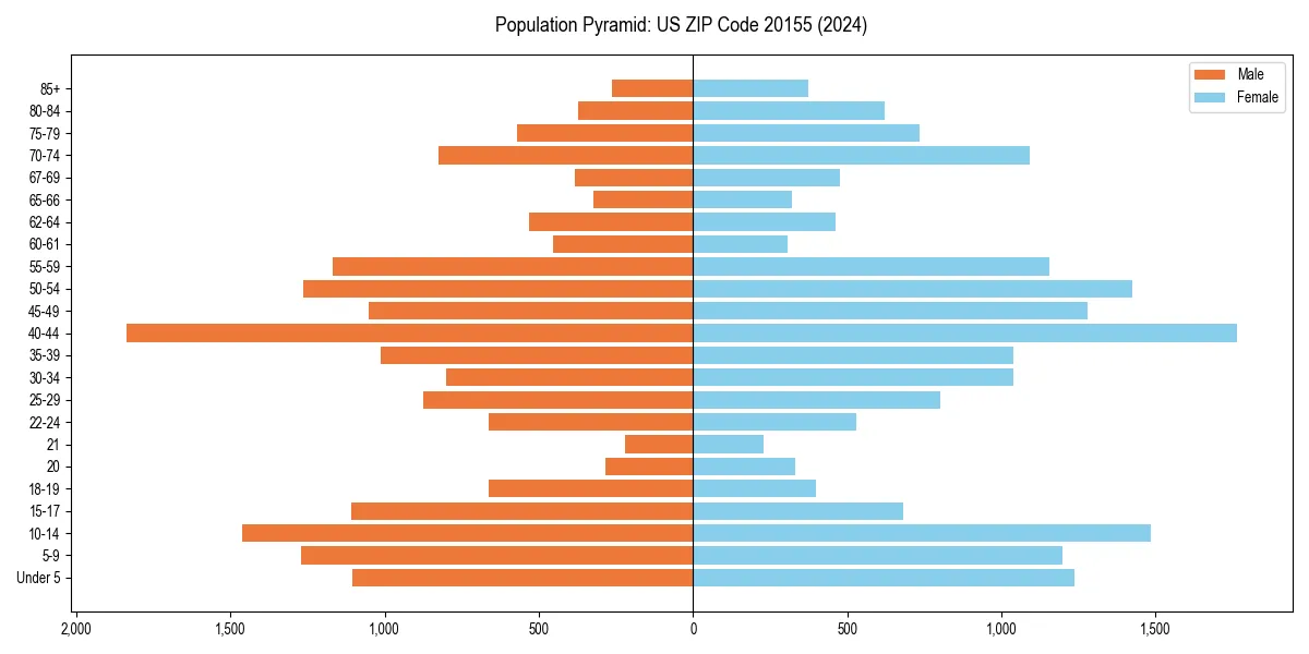 Population pyramid for 
