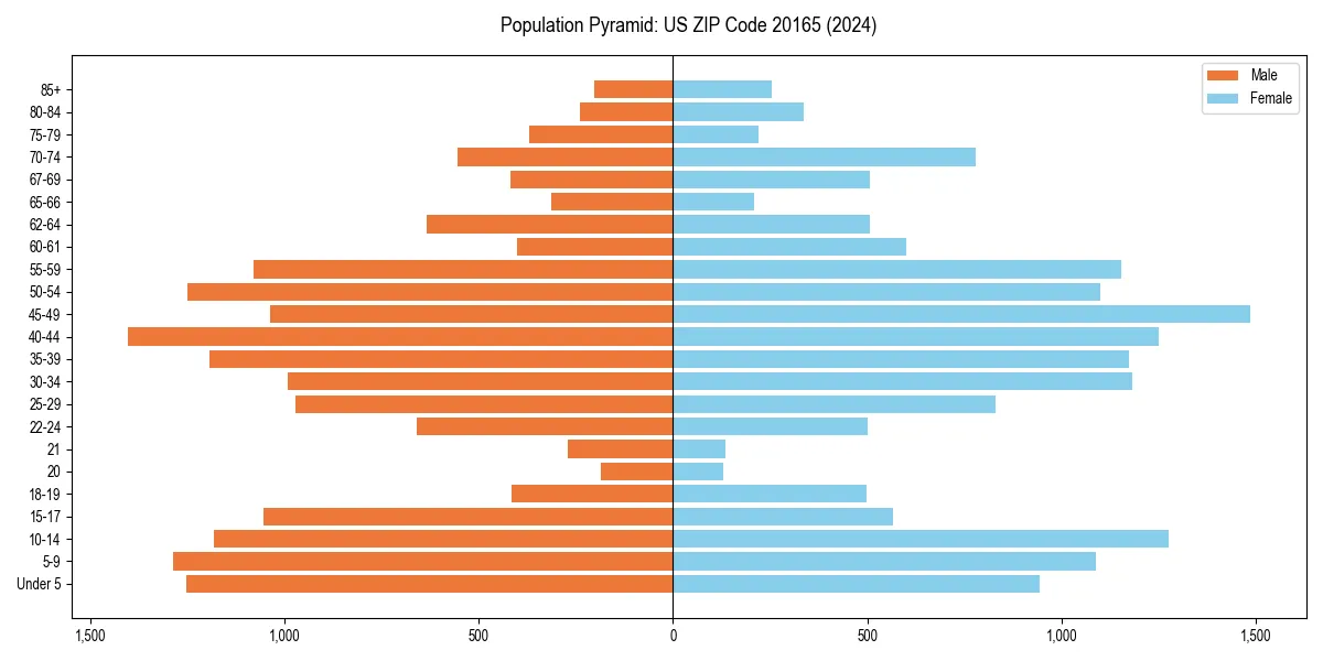 Population pyramid for 