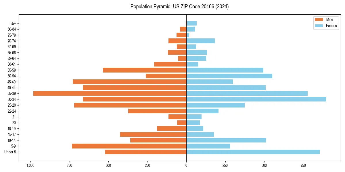 Population pyramid for 