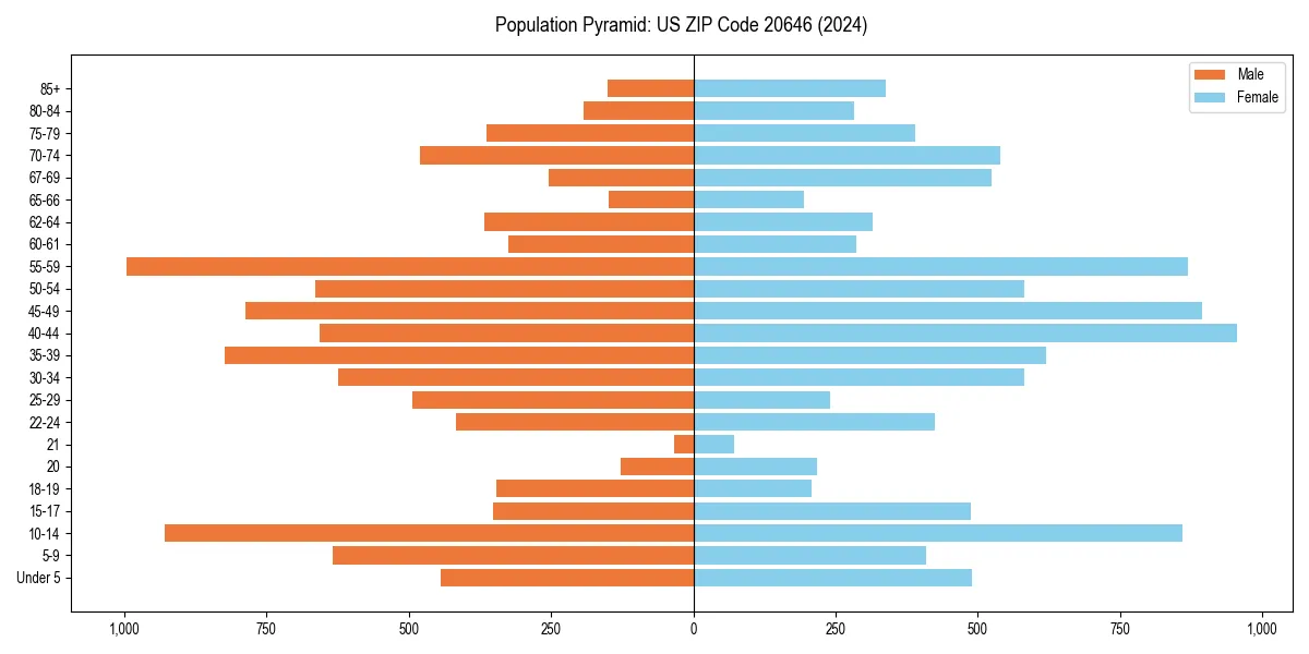 Population pyramid for 