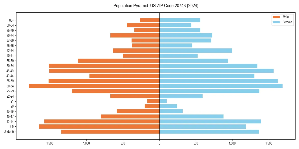 Population pyramid for 