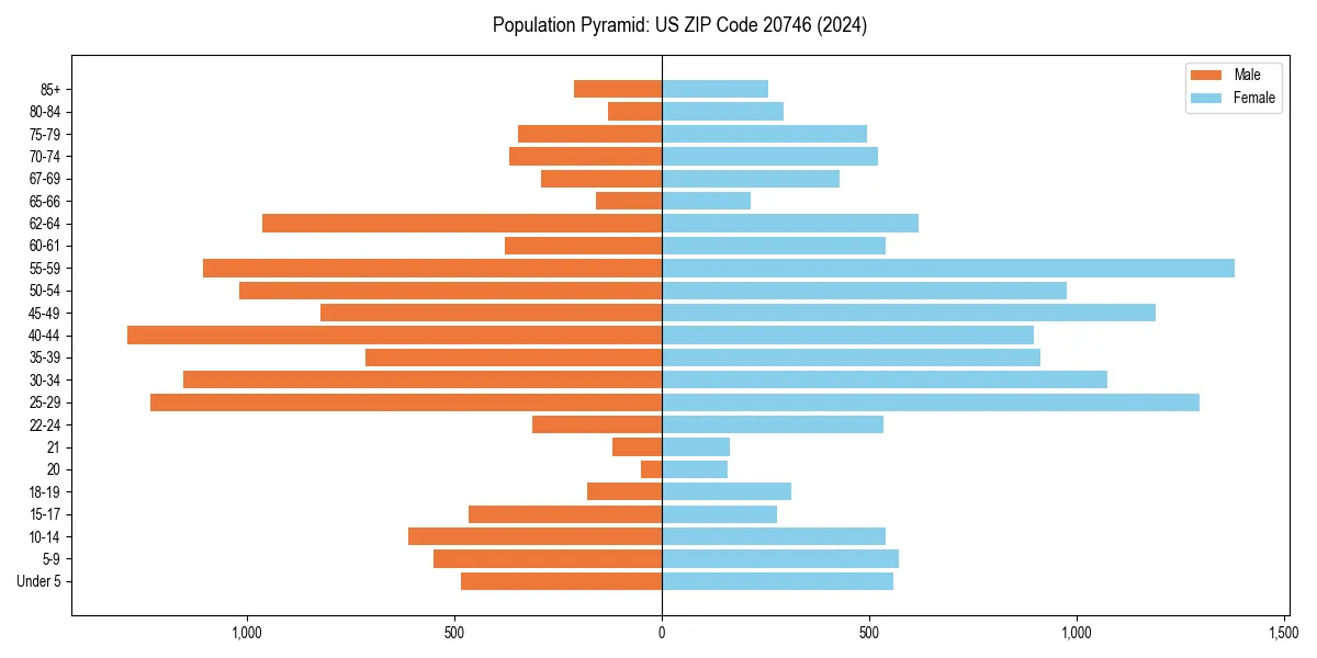 Population pyramid for 