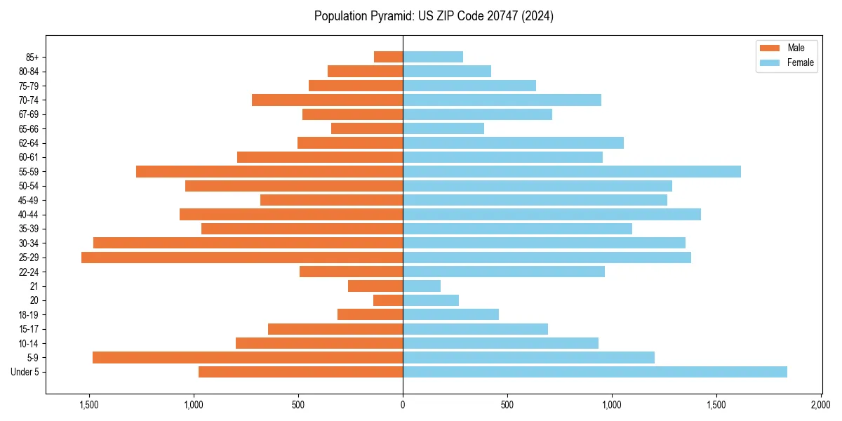Population pyramid for 