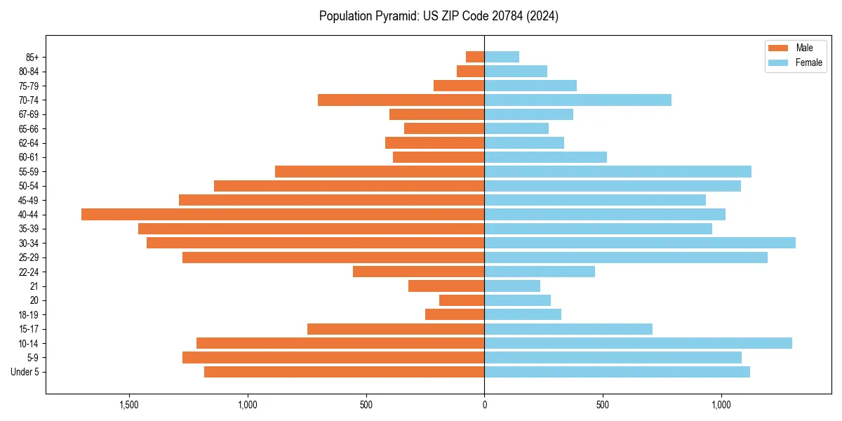 Population pyramid for 