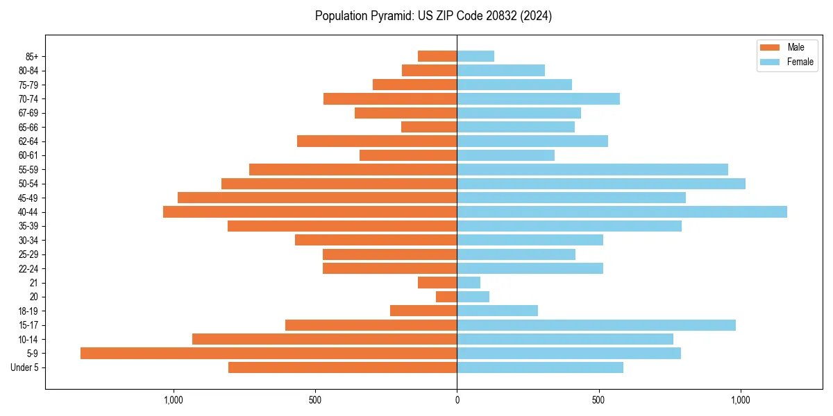 Population pyramid for 