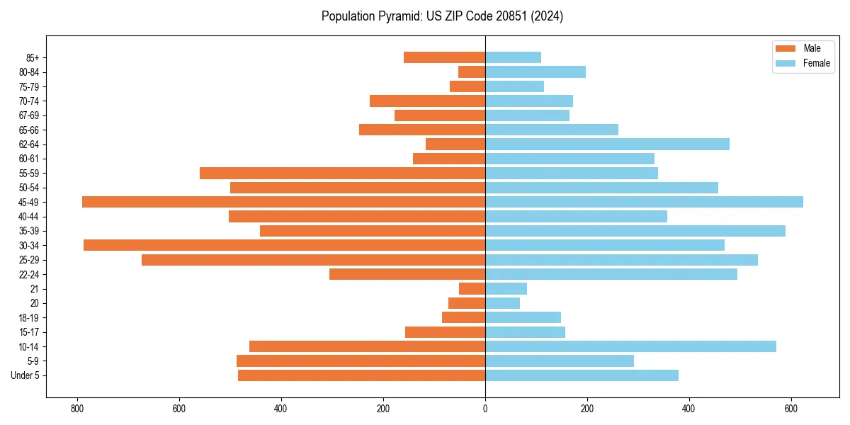 Population pyramid for 