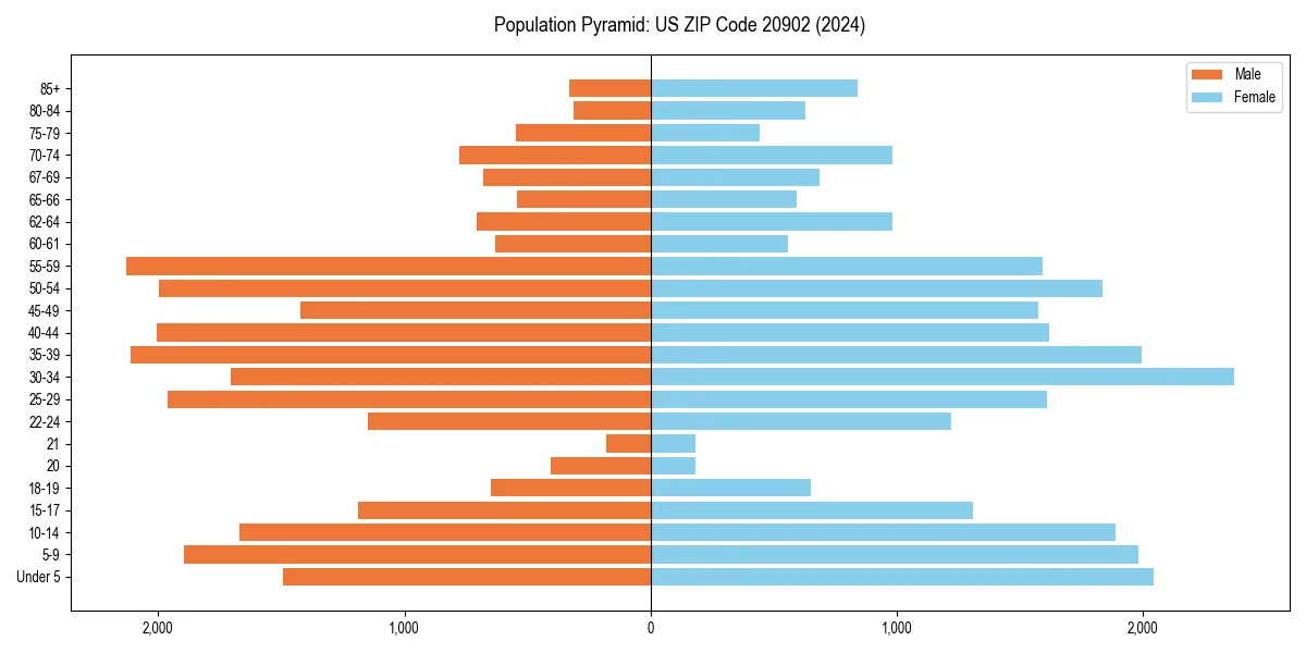Population pyramid for 