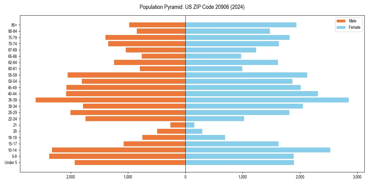 Population pyramid for 
