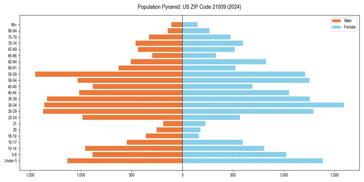 Population pyramid for 