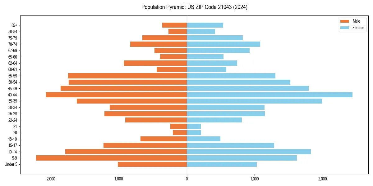 Population pyramid for 