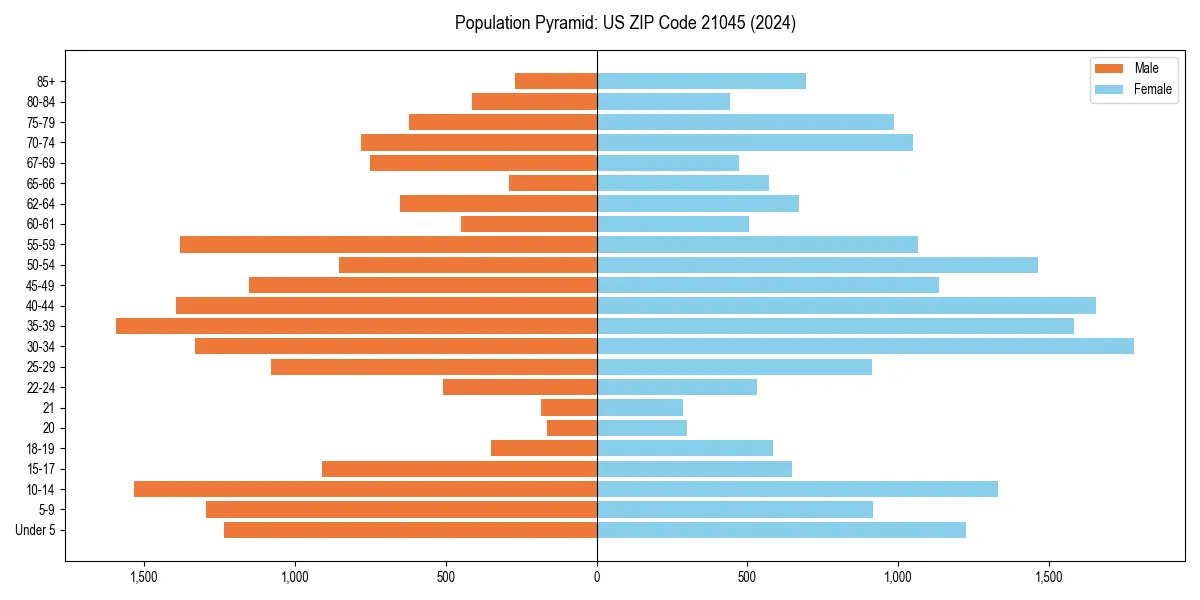 Population pyramid for 