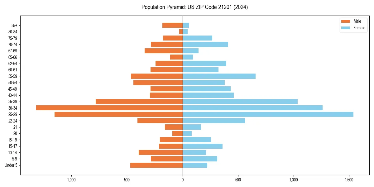 Population pyramid for 