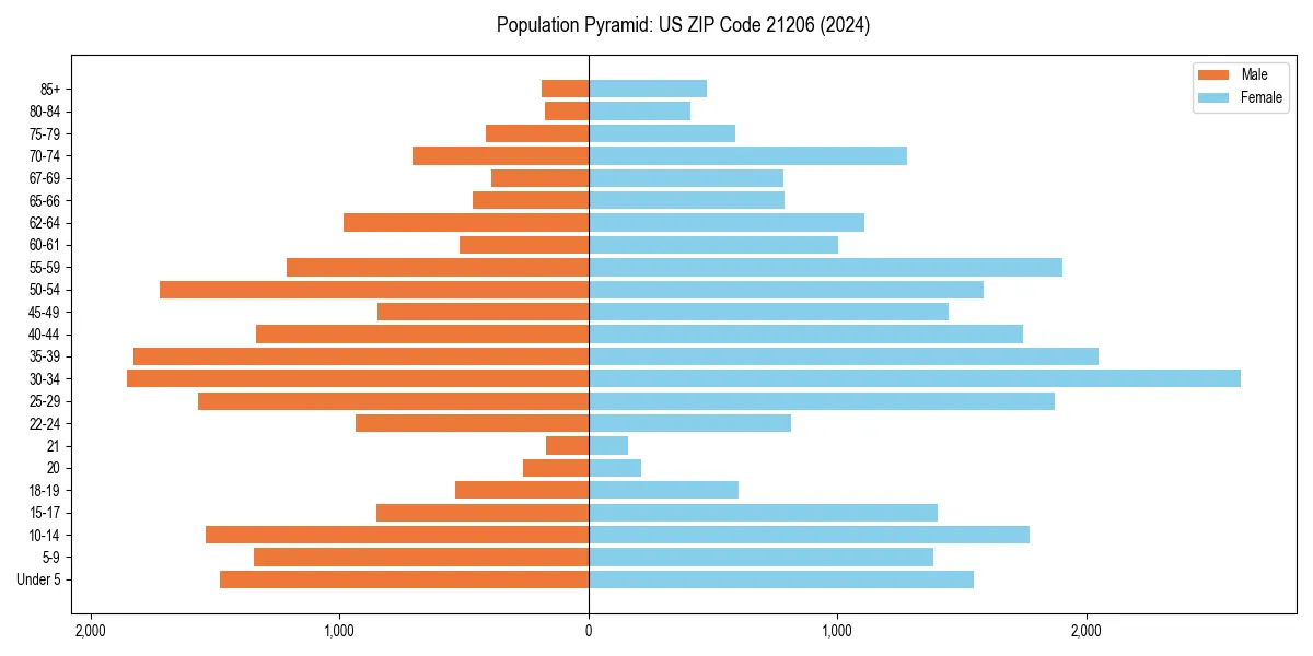 Population pyramid for 
