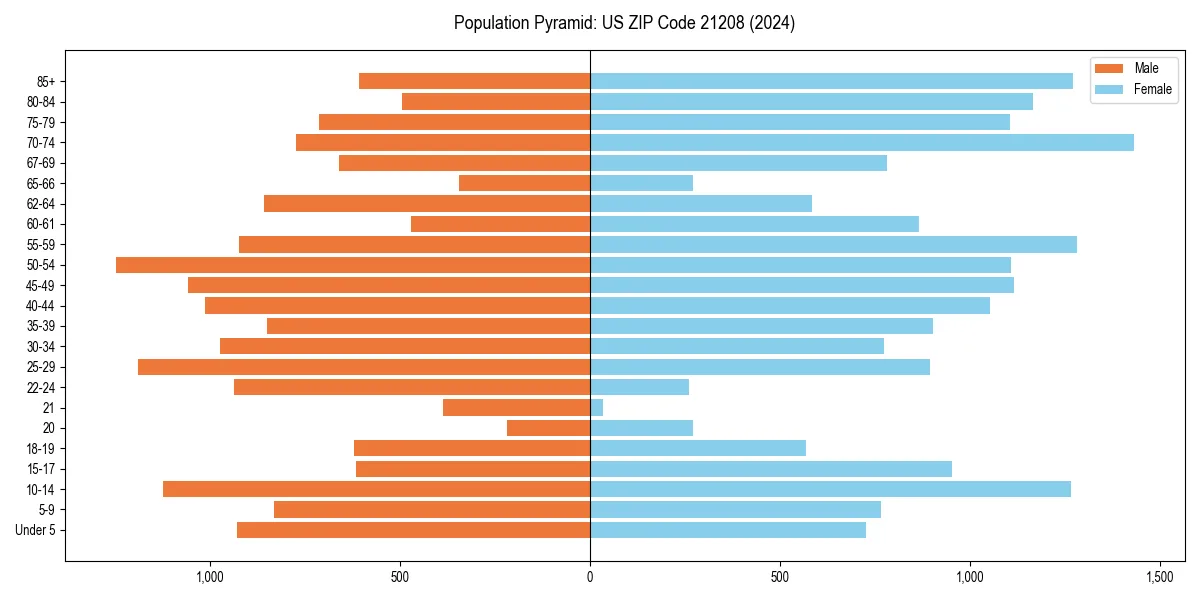 Population pyramid for 